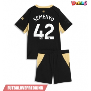 Lacne Dětský Futbalové dres Manchester City Antoine Semenyo #42 2026-27 Krátky Rukáv - Preč (+ trenírky)